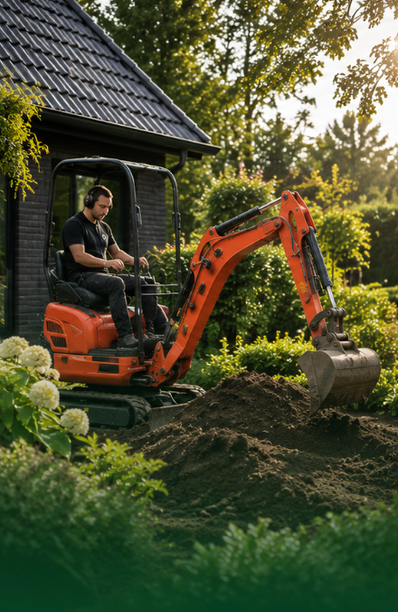 Professionele machine van Leermans Verhuurt op locatie
